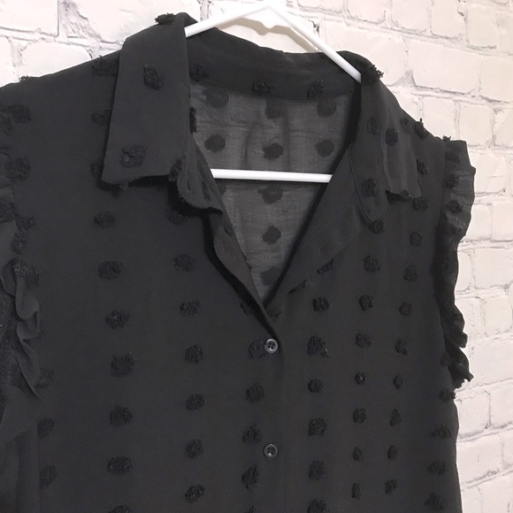 Black Polka Dot Blouse - Picture 5 of 9
